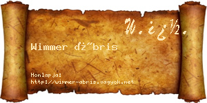 Wimmer Ábris névjegykártya